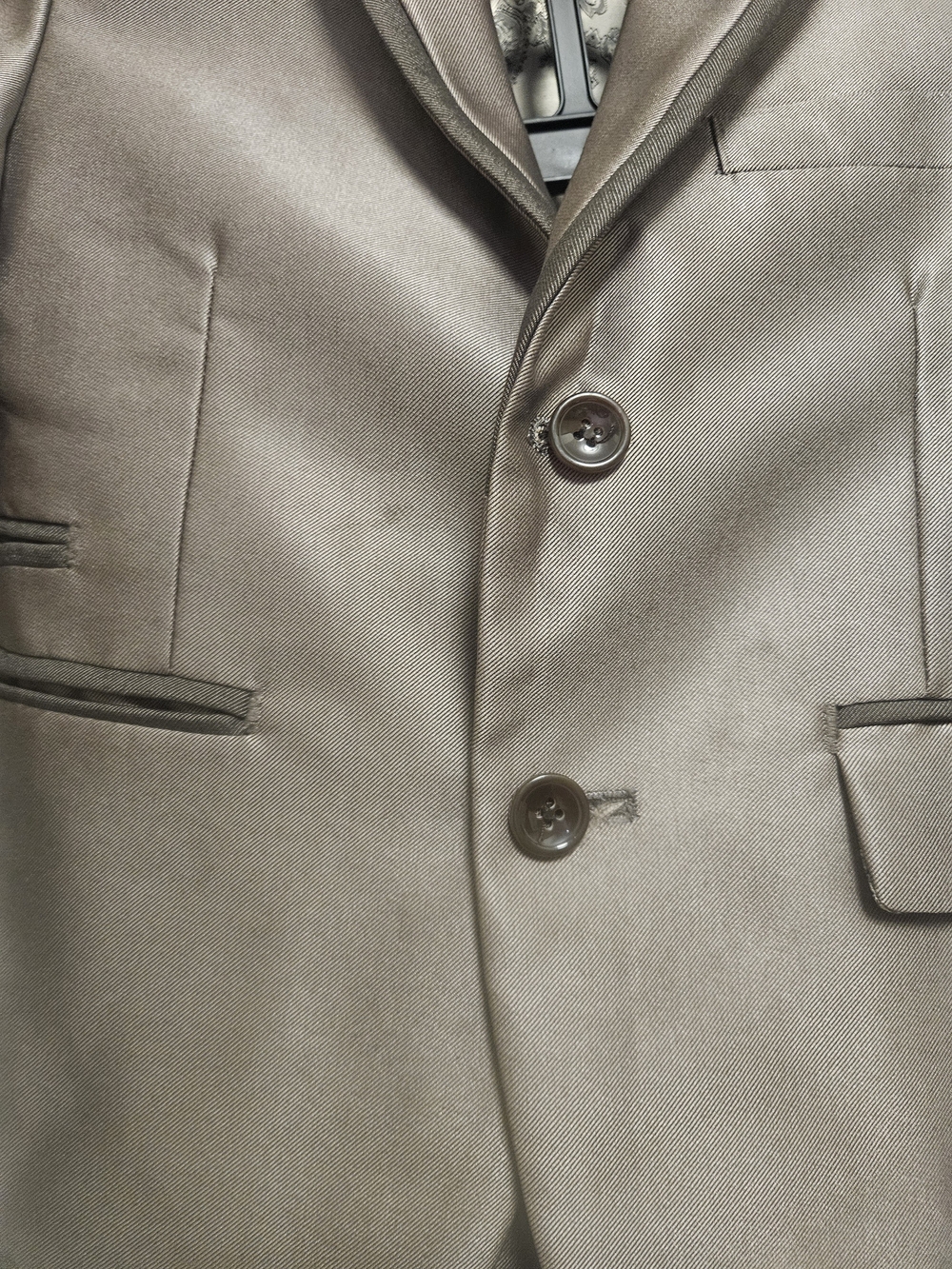 Boys Taupe Single-Breasted Blazer - Classic Tailored Jacket